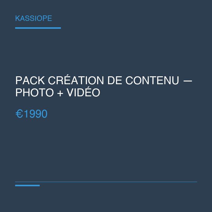 Pack Création de Contenu — Photo + Vidéo + Stratégie