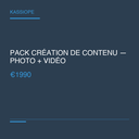 Pack Création de Contenu — Photo + Vidéo + Stratégie